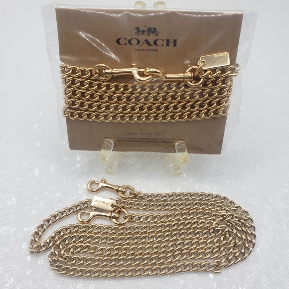 Coach Goldtone Crossbody Chain Replacement Strap Versatile Stylish - Picture 4 of 7